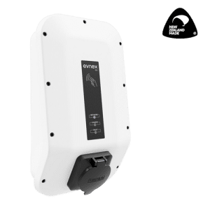 Smart EV charger with load management and solar charging capabilities.  Available in single and three-phase configurations with a 5 meter tethered cable or a socket outlet.